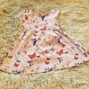 3-6 month baby girl gray dress with butterflies 🦋